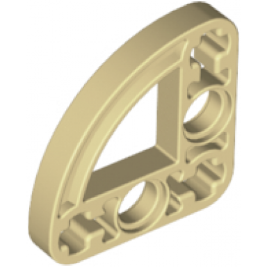 tan technic liftarm modified l-shape quarter ellipse thin 3 x 3