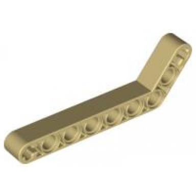 tan technic liftarm modified bent thick 1 x 9 7 - 3