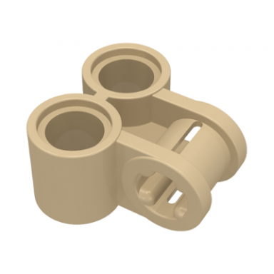tan technic axle and pin connector perpendicular double