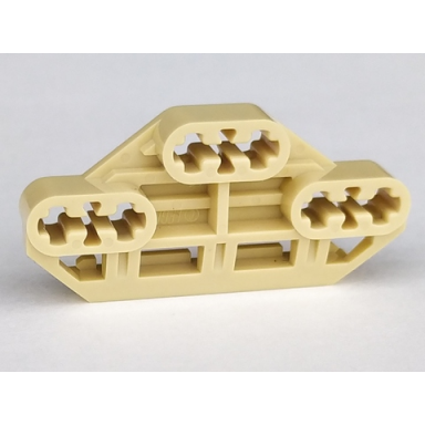 tan technic axle connector block 3 x 6 with 6 holes
