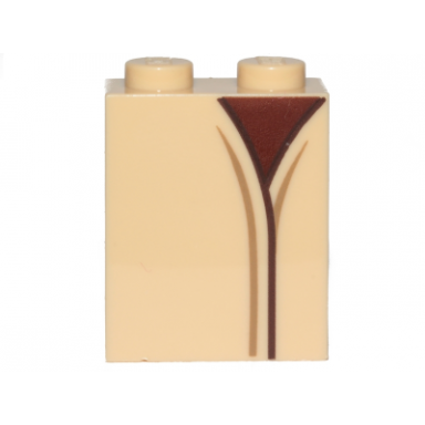 tan brick 1 x 2 x 2 with inside stud holder with jedi robe with dark brown undershirt pattern sw yoda