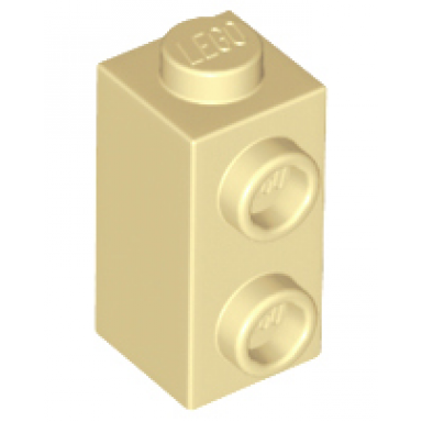 tan brick modified 1 x 1 x 1 2 3 with studs on side