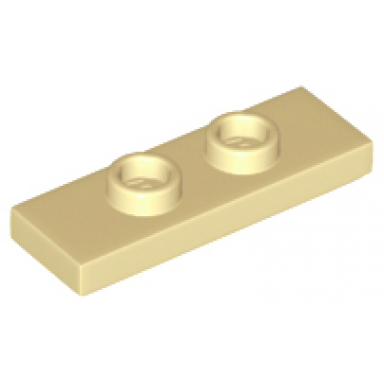 tan plate modified 1 x 3 with 2 studs double jumper