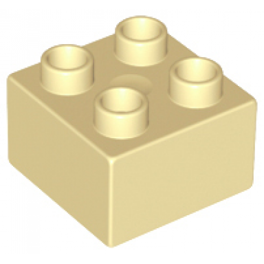 tan duplo brick 2 x 2