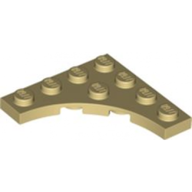 tan plate modified 4 x 4 with 3 x 3 curved cutout