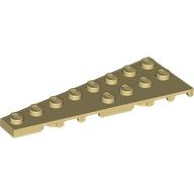 tan wedge plate 8 x 3 left