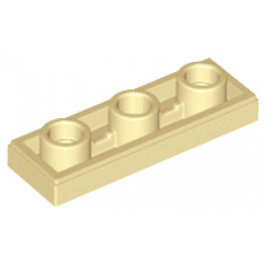 tan tile modified 1 x 3 inverted with hole