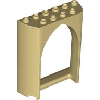 tan panel 2 x 6 x 6 with gothic arch