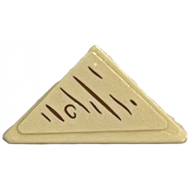 tan tile modified 2 x 2 triangular with wood grain pattern sticker - set 21326