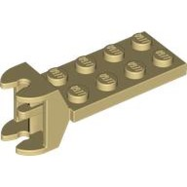 tan hinge plate 2 x 4 with articulated joint - female