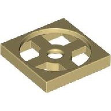 tan turntable 2 x 2 plate base