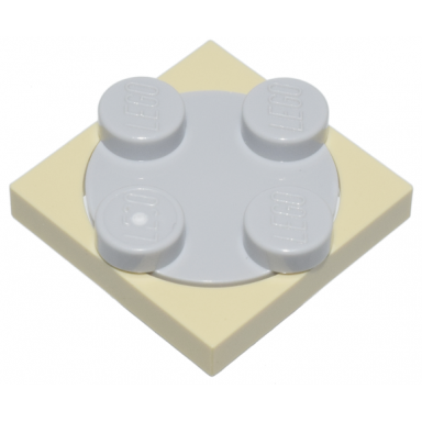 tan turntable 2 x 2 plate with light bluish gray top 3680 3679