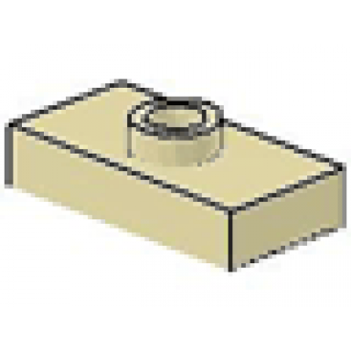 tan plate modified 1 x 2 with 1 stud jumper undetermined type