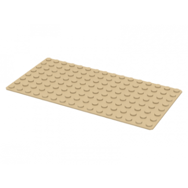 tan baseplate 8 x 16