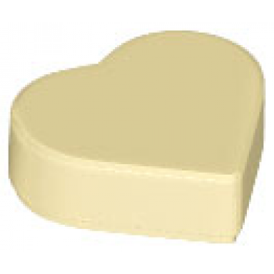 tan tile round 1 x 1 heart