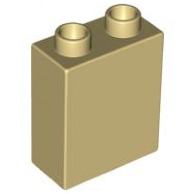 tan duplo brick 1 x 2 x 2