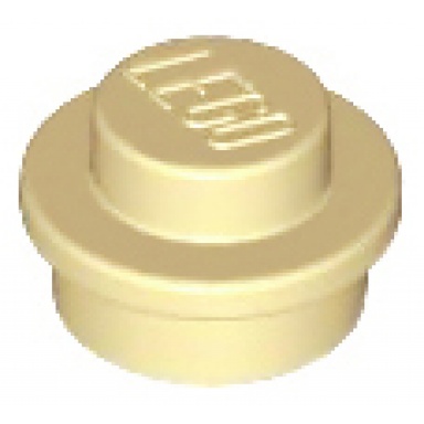 tan plate round 1 x 1