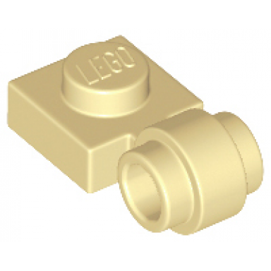 tan plate modified 1 x 1 with light attachment - thick ring
