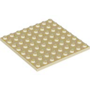 tan plate 8 x 8