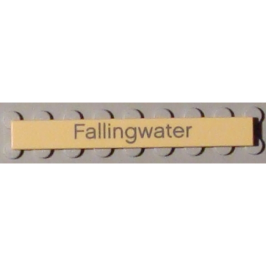 tan tile 1 x 8 with fallingwater pattern