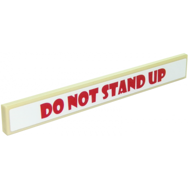 tan tile 1 x 8 with do not stand up pattern sticker - set 10261