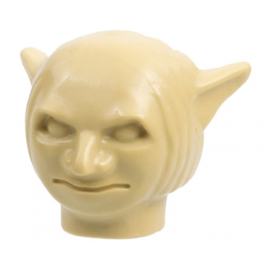 tan minifigure head modified goblin plain