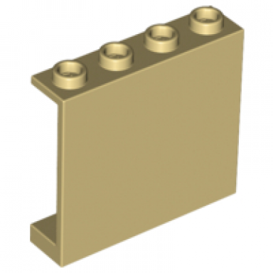 tan panel 1 x 4 x 3 - hollow studs