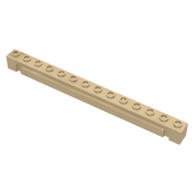 tan brick modified 1 x 14 with channel