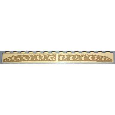 tan brick modified 1 x 14 with channel with dark tan runes pattern stickers - set 75326