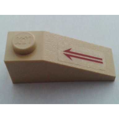 tan slope 33 3 x 1 with split arrow pattern sticker - set 7297