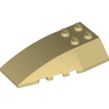 tan wedge 6 x 4 triple curved