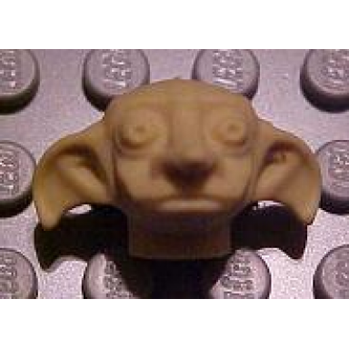 tan minifigure head modified dobby type 1 plain