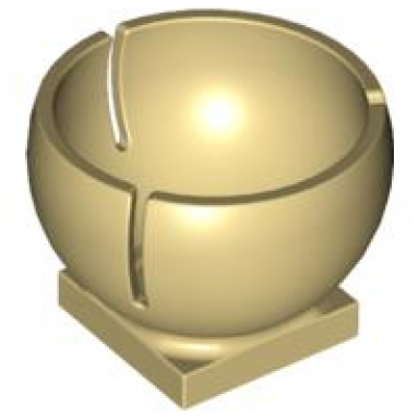 tan cylinder hemisphere 3 x 3 ball turret socket with 2 x 2 base