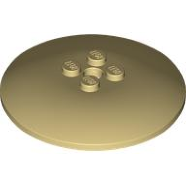tan dish 6 x 6 inverted radar - solid studs