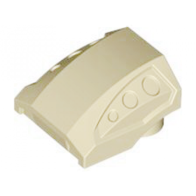 tan slope curved 2 x 2 with debossed side ports