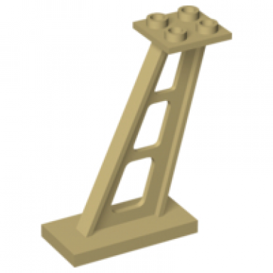 tan support 2 x 4 x 5 stanchion inclined 5mm wide posts
