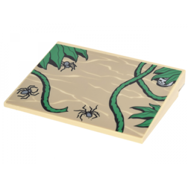 slope 10 6 x 8 with spiders and vines pattern sticker - set 7623