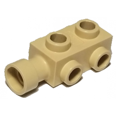 tan brick modified 1 x 2 x 2 3 with studs on sides and extended stud receptacle