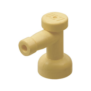 tan tap 1 x 1 with hole in nozzle end