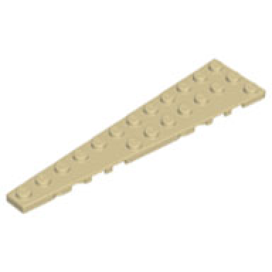 tan wedge plate 12 x 3 left
