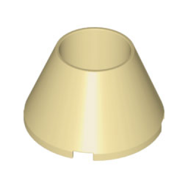 tan cone 4 x 4 x 2 hollow no studs