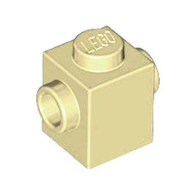 tan brick modified 1 x 1 with studs on 2 sides opposite