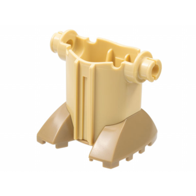 tan sports promo figure base with dark tan feet
