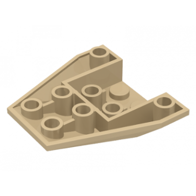 tan wedge 4 x 4 triple inverted with connections between 2 studs