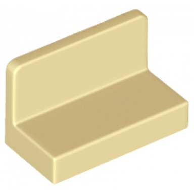 tan panel 1 x 2 x 1 with rounded corners