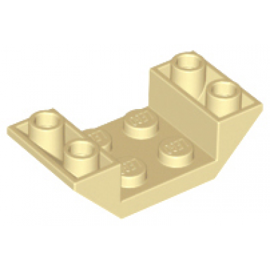 tan slope inverted 45 4 x 2 double with 2 x 2 cutout