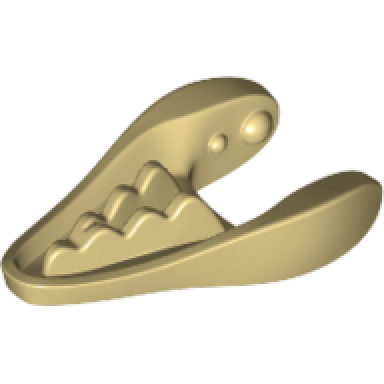 tan dinosaur jaw lower small