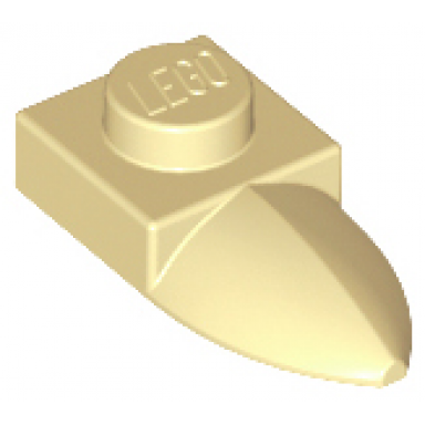 tan plate modified 1 x 1 with tooth horizontal