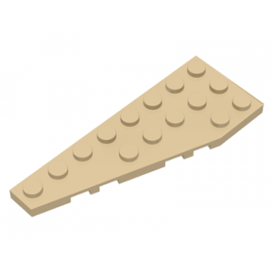 tan wedge plate 8 x 3 pentagonal left