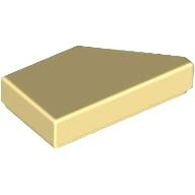 tan tile modified 1 x 2 wedge left